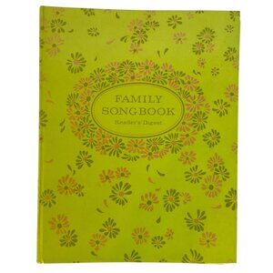 Family Songbook by Readers Digest 1969 Hardcover Spiral-Bound Floral Cover Vinta
